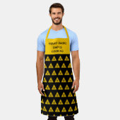 Biohazard Driehoekig Bord Patroon Schort (Gedragen)