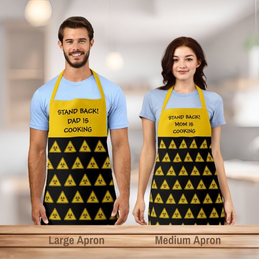Biohazard Driehoekig Bord Patroon Schort