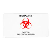 BIOHAZARD ETIKET (Voorkant)