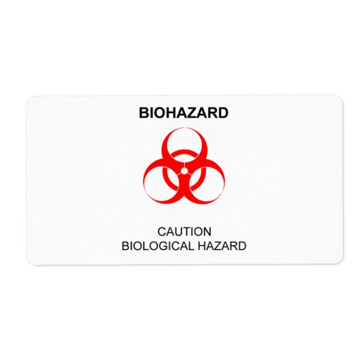BIOHAZARD ETIKET (Voorkant)