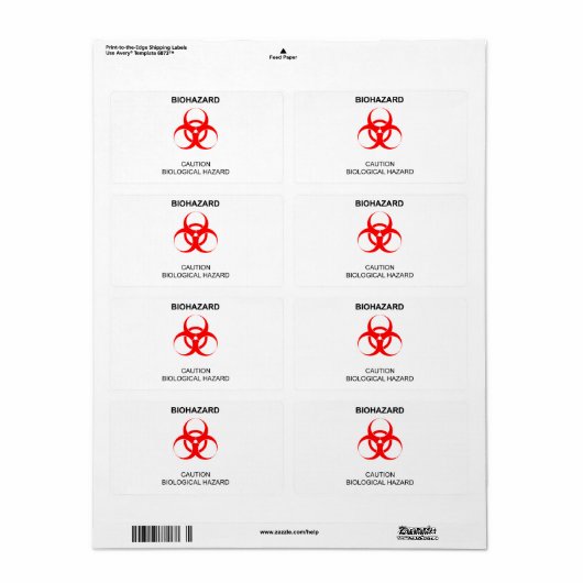 BIOHAZARD ETIKET (Full Sheet)