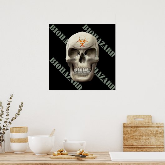 Biohazard Evil Skull Poster (Keuken)