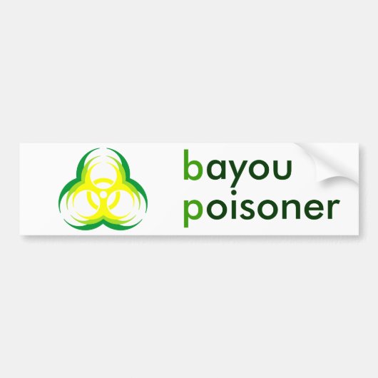 biohazard flower bayou vergiftiging bumpersticker (Voorkant)