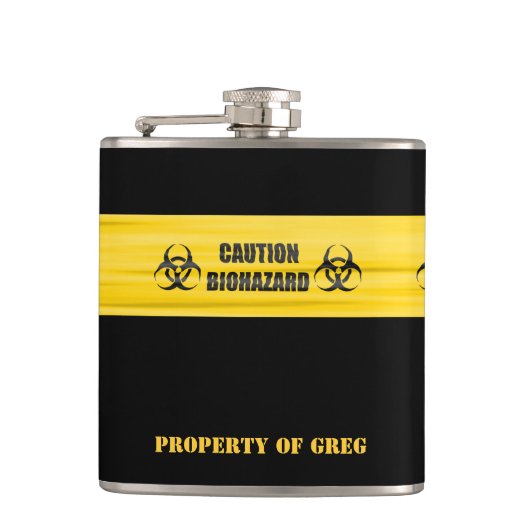 Biohazard Funny Custom Flask Heupfles (Voorkant)
