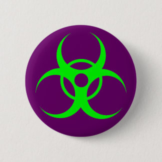 Biohazard Green op Paarse Button