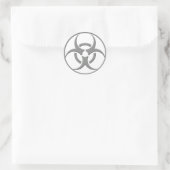 Biohazard Grey Ronde Sticker (Tas)