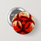 Biohazard Grunge Ronde Button 5,7 Cm (Voorkant /achterkant)