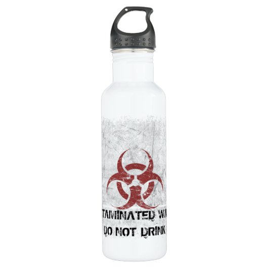 Biohazard Grunge  Waterfles (Voorkant)