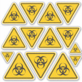Biohazard Icon Set Sticker (Voorkant)