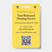 Biohazard Industry-Black op een gele achtergrond I Badge (Achterkant)