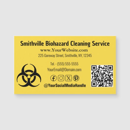 Biohazard Industry - Magnetisch Visitekaartje (Voorkant)