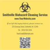 Biohazard Industry - Zwart op een gele achtergrond Sticker (Voorkant)