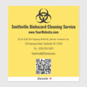 Biohazard Industry - Zwart op een gele achtergrond Sticker (Vel)