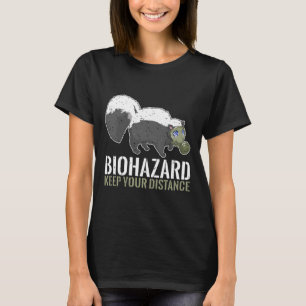 Biohazard Keep Distance Funny Skink Dierenvriend T-shirt