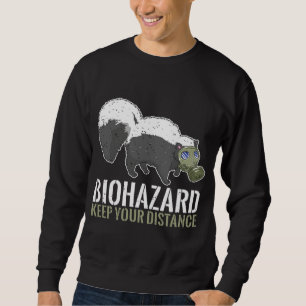 Biohazard Keep Distance Funny Skink Dierenvriend Trui
