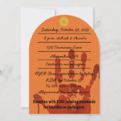 Biohazard Label Halloween Party Kaart (Achterkant)