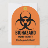 Biohazard Label Halloween Party Kaart (Voorkant)