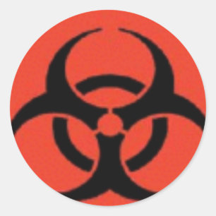 Biohazard Logo-Stickers Ronde Sticker