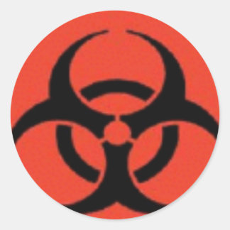 Biohazard Logo-Stickers Ronde Sticker