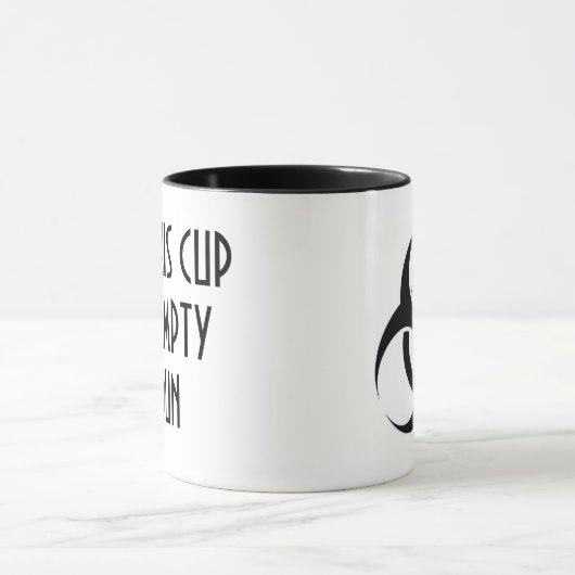 Biohazard mok met tekst (Midden)