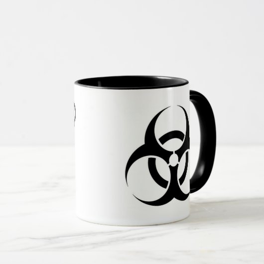 Biohazard mok met tekst (Voorkant rechts)