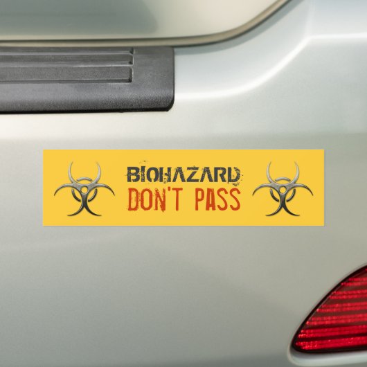 Biohazard - Niet doorstaan - Bumpersticker (Op auto)