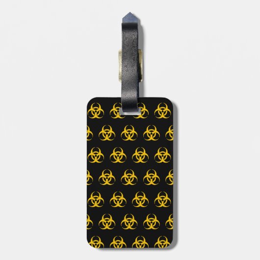 Biohazard pictogram bagagelabel (Achterkant verticaal)