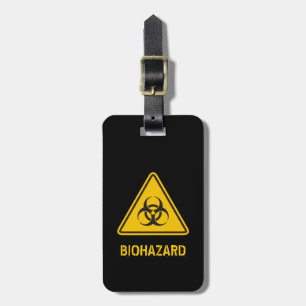 Biohazard pictogram bagagelabel