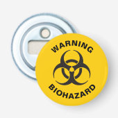 Biohazard-pictogram Button Flesopener (Voorkant)