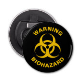 Biohazard pictogram button flesopener (Voorkant)