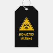 Biohazard pictogram cadeaulabel (Voorkant)