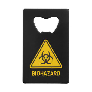 Biohazard pictogram creditkaart flessenopener