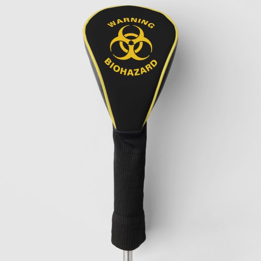 Biohazard pictogram golfheadcover (Voorkant)