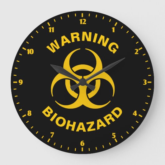 Biohazard-pictogram Grote Klok (Voorkant)