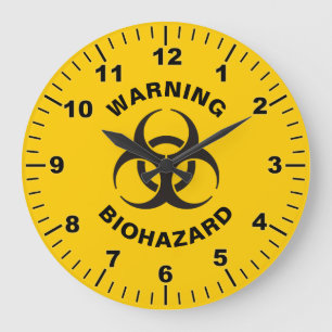 Biohazard pictogram grote klok