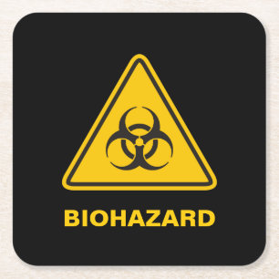 Biohazard pictogram kartonnen onderzetters