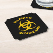 Biohazard pictogram kartonnen onderzetters (Gekanteld)