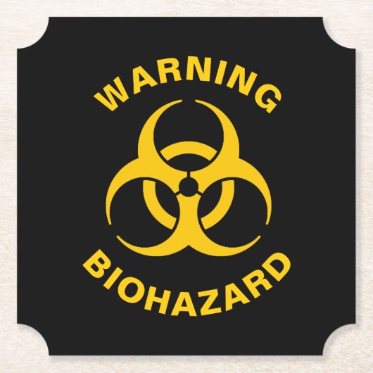 Biohazard pictogram kartonnen onderzetters (Voorkant)