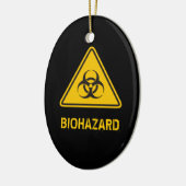Biohazard pictogram keramisch ornament (Links)