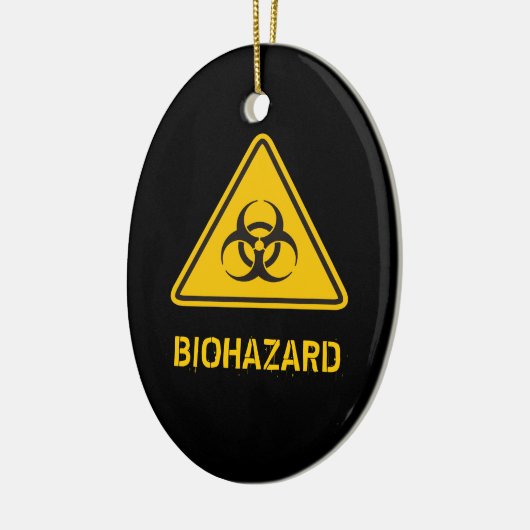 Biohazard pictogram keramisch ornament (Links)