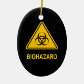 Biohazard pictogram keramisch ornament (Voorkant)