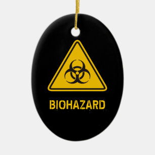 Biohazard pictogram keramisch ornament