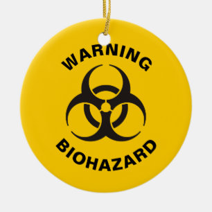 Biohazard pictogram keramisch ornament