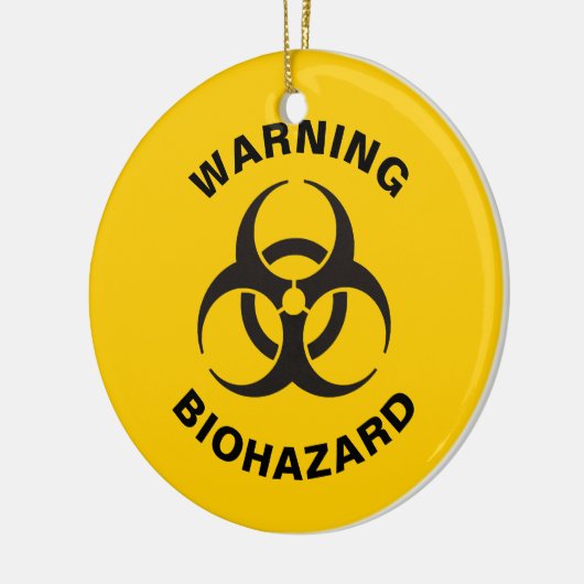 Biohazard pictogram keramisch ornament (Links)