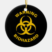 Biohazard pictogram keramisch ornament (Voorkant)