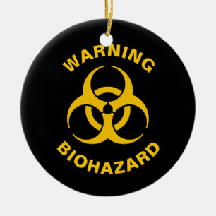 Biohazard pictogram keramisch ornament