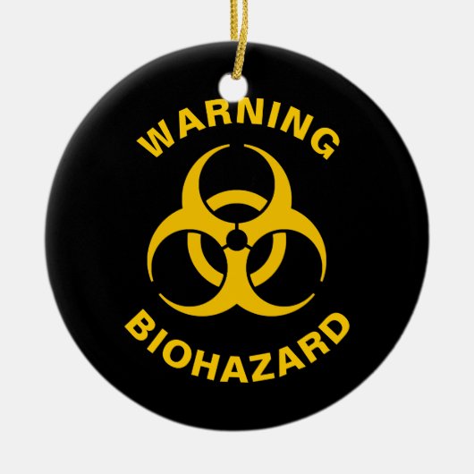 Biohazard pictogram keramisch ornament (Voorkant)