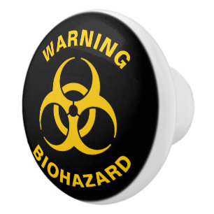 Biohazard pictogram keramische knop