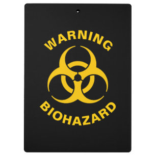 Biohazard pictogram klembord
