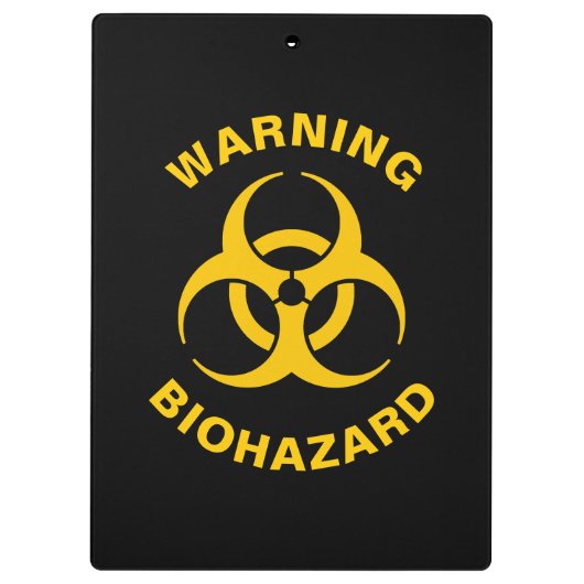 Biohazard pictogram klembord (Achterkant)
